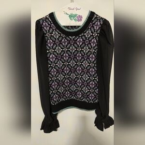 MAJE Maely Geo-print Sweater